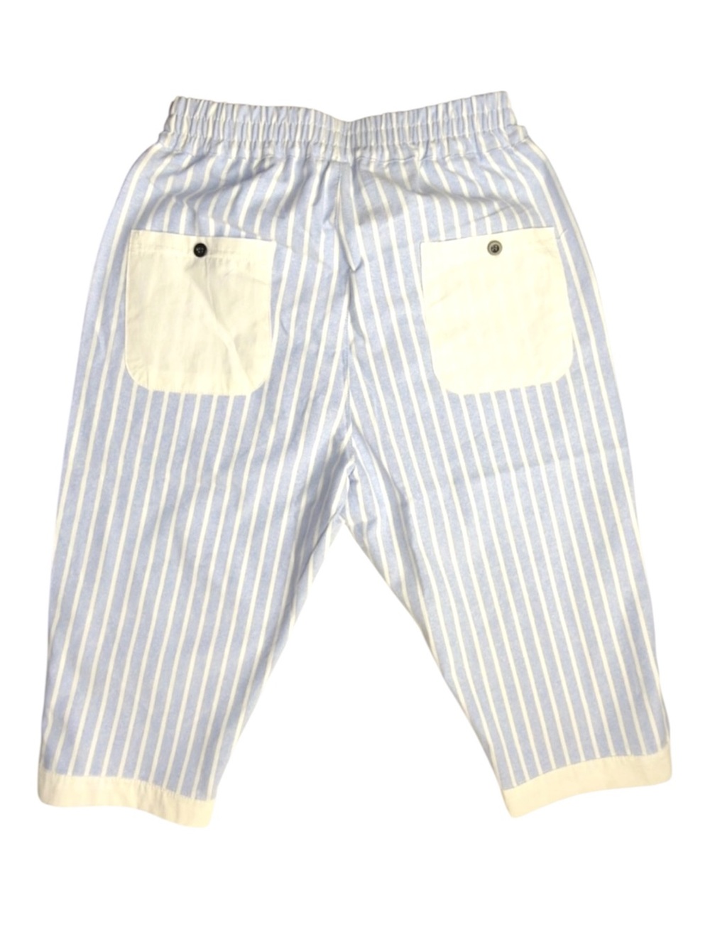 Shall We blue & white cropped capri knee pants NWT Women’s small | a